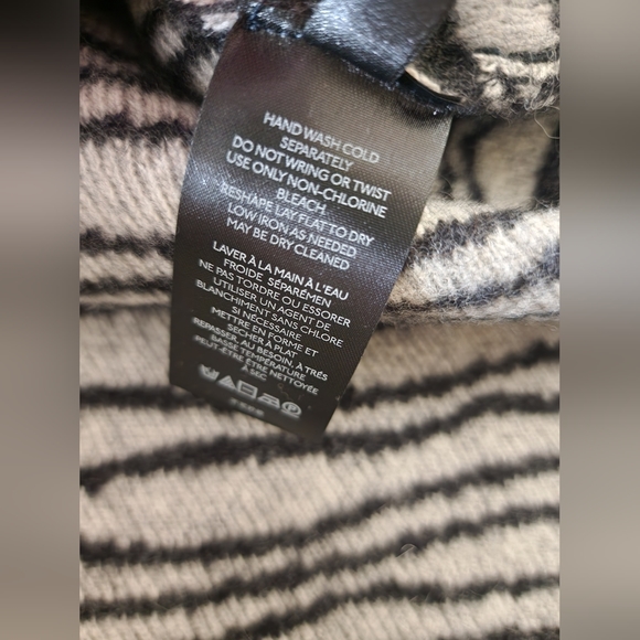 $198 NWT MAEVE Anthropologie Lambs Wool Knit Coat Cardigan S/M Oversized Thick - Picture 11 of 14